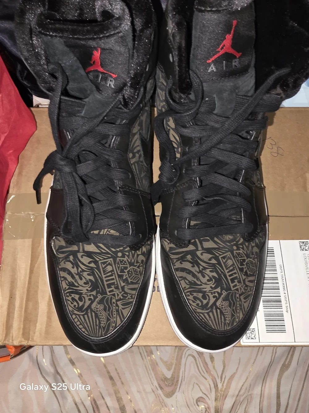 Air jordan retro 1 high black premier laser. Used But Look New. No Box. Size 13